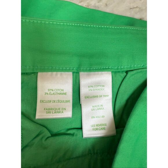 Lilly Pulitzer Green Alessi Stretch Short Side Zipper cotton stretch size 12 - Picture 4 of 6